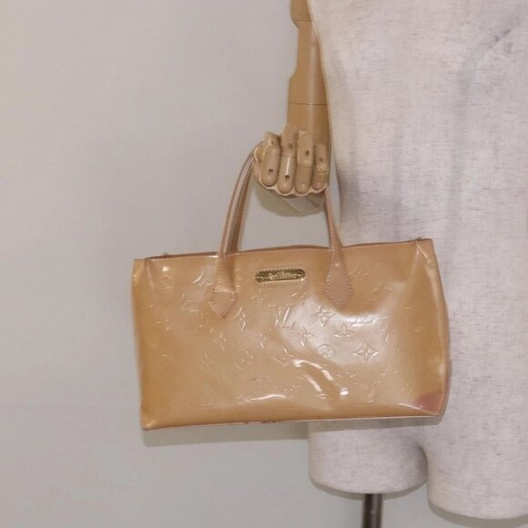 LOUIS VUITTON Vernis Wilshire PM Hand Bag Rose Flow Lantern Auth - Picture 14 of 16